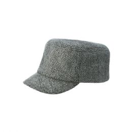 24 pieces Wool Fashion Fitted Engineer Cap BLACK - Fashion Winter Hats