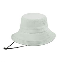 24 pieces Juniper Taslon UV Bucket Hat with Removable Flap GREY - Bucket Hats