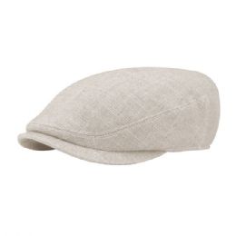 24 pieces Linen Ivy Cap BEIGE-SM - Fedoras, Driver Caps & Visor