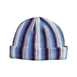 24 pieces Ladies' Crocheted Knitted Beanie BLUE - Winter Beanie Hats