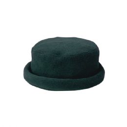 24 pieces Fleece Winter Cap D.Green - Fashion Winter Hats