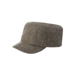 24 pieces Wool Fashion Fitted Engineer Cap BROWN - Fashion Winter Hats