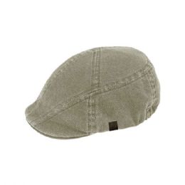 24 pieces Infinity Selections Canvas Ivy Cap KHAKI - Fedoras, Driver Caps & Visor