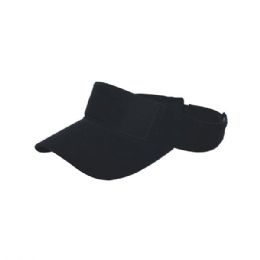 24 pieces PET SPUN Fabric Visor BLACK - Fedoras, Driver Caps & Visor