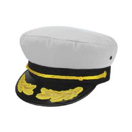 24 pieces Captain Hat WHITE - Fedoras, Driver Caps & Visor