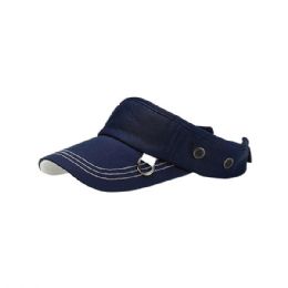 24 pieces Pro Style Cotton Twill Visor NAVY - Fedoras, Driver Caps & Visor