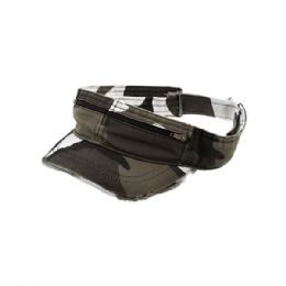 24 pieces Enzyme Washed Cotton Twill Visor CITY - Fedoras, Driver Caps & Visor