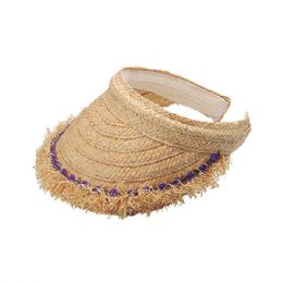 24 pieces Raffia Straw Clip-On Visor NATURAL - Fedoras, Driver Caps & Visor