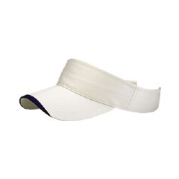 24 pieces Pro Style Deluxe Brushed Cotton Twill Visor STON-NVY - Fedoras, Driver Caps & Visor