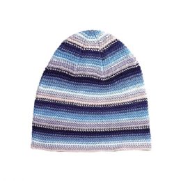 24 pieces Ladies' Crocheted Knitted Beanie BLUE - Winter Beanie Hats