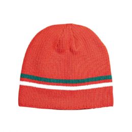 24 pieces Ribbed Beanie ORANGE - Winter Beanie Hats