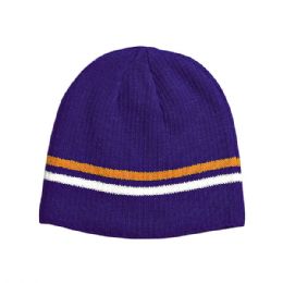 24 pieces Ribbed Beanie ROYAL - Winter Beanie Hats