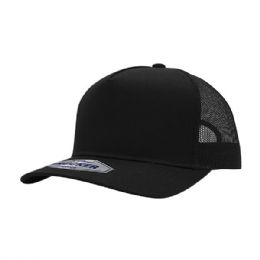 24 pieces Cotton Twill Trucker Cap BLACK - Baseball Caps & Snap Backs