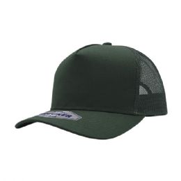 24 pieces Cotton Twill Trucker Cap D.GRN - Baseball Caps & Snap Backs