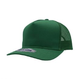 24 pieces Cotton Twill Trucker Cap KELLY - Baseball Caps & Snap Backs