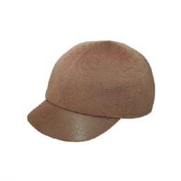24 pieces Polyster Knit Jockey Cap TAN - Baseball Caps & Snap Backs
