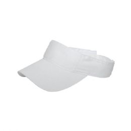 24 pieces PET SPUN Fabric Visor WHITE - Fedoras, Driver Caps & Visor