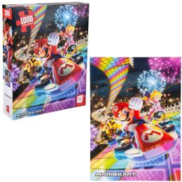 6 pieces Usaopoly Mario Kart Rainbow Road 1000pcs Puzzle - Card Games