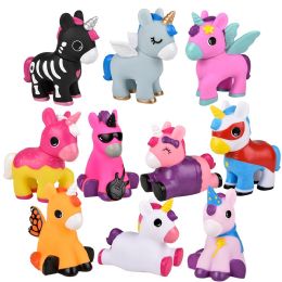 60 pieces Big Rubber Unicorn Collectible 6" 60ct - Bulk Novelty Prizes