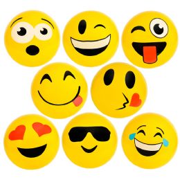 48 of 18 inch Emoticon Vinyl Ball Yellow Only (48/cs)