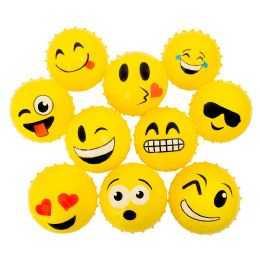 250 pieces of 5 inch Emoticon Knobby Ball