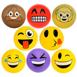 48 of 18 inch Emoticon Vinyl Ball Assorted Color (48/cs)