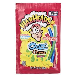 12 pieces Warheads Ooze Chewz Ropes Peg Bag - Candy