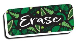 Magnetic Whiteboard Eraser Greenery With Erase 2 inch X 5 inch
