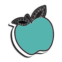 Magnetic Whiteboard Eraser Teal Apple with Chalk Loop Leaves
