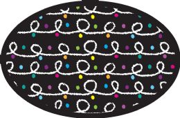 Magnetic Whiteboard Eraser Oval Chalk Loops Color Dots