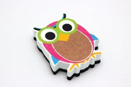 Magnetic Whiteboard Eraser Owl Scribble Chalk Burlap