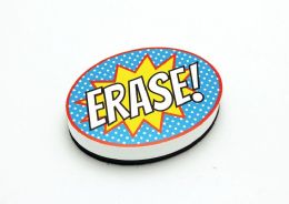 24 Pieces Magnetic Whiteboard Eraser Superheroes ERASE! - Erasers