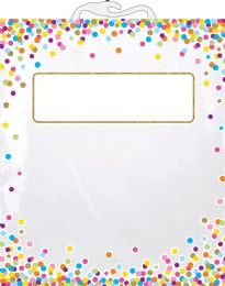 12 Wholesale Hanging Confetti Pattern Storage/ Book Bag 10.5 inch X 12.5 inch