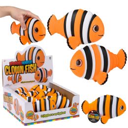 96 pieces 7 inch Wiggle Sensory Clown Fish 12ct - Magic & Joke Toys