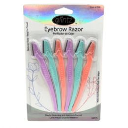 72 pieces Glintz 6 Eyebrow Razor Set - Assorted Cosmetics