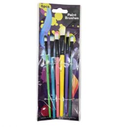 24 pieces 6 Piece Filbert Tip Art Brush Set - Paint, Brushes & Finger Paint