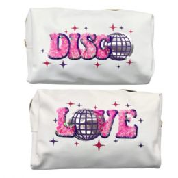 12 of Love And Disco White Cosmetic Bag