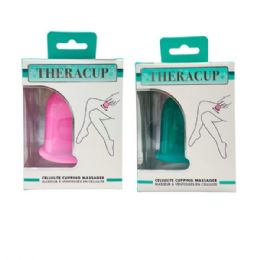 48 pieces Theracup Cellulite Cupping Massager Assorted Pink And Green - Back Scratchers and Massagers