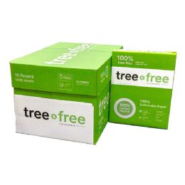10 of Tree Free (92) 8.5" X 11" White Copy Paper (10 Reams/case)
