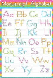 24 Pieces Traditional Manuscript Alphabet 13" X 19" Smart Poly Chart - School Supply Kits