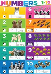 24 Pieces Numbers 1-10 13" X 19" Smart Poly Chart - School Supply Kits
