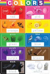 24 Pieces Colors 13" X 19" Smart Poly Chart - School Supply Kits