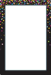 24 of Black Confetti Blank 13" X 19" Smart Poly Chart