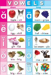 24 of Vowels, 13" X 19", Smart Poly Chart