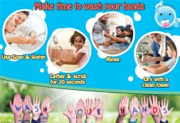 24 of Smart Poly , Healthy Bubbles, Chart 13"x19", Make Time To Wash Your Hands