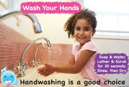 24 of Smart Poly , Healthy Bubbles, Chart 13"x19", Handwashing Is A Good Choice