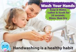 24 of Smart Poly, Healthy Bubbles, Chart 13"x19", Handwashing Is A Healthy Habit