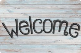 24 Pieces The Original Fun Mat, Welcome Mat, 15.5" X 23.5", Beachwood Plank, Welcome - School and Office Supply Gear