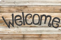 24 Pieces The Original Fun Mat, Welcome Mat, 15.5" X 23.5", Natural Wood Plank, Welcome - School and Office Supply Gear