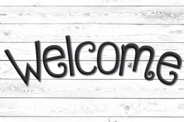 24 Pieces The Original Fun Mat, Welcome Mat, 15.5" X 23.5", White Shiplap Wood Plank, Welcome - School and Office Supply Gear